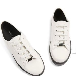 White leather Topshop sneakers, brand new without tags.